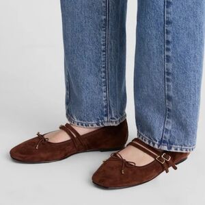 Madewell Greta Bow Double Strap - Size 7.5/NY367/ Soft Mahogany